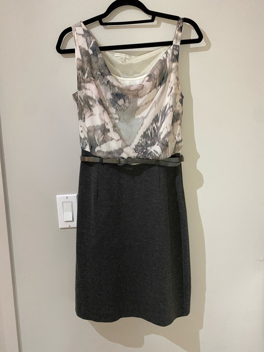 New York & Company Cream Stretch Tank Top